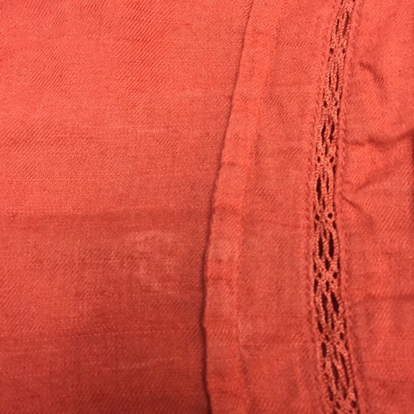 Hinge 3/4 Sleeve Orange Boho Shirt - Picture 8 of 8